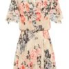 Painterly Floral Mini Dress - Bone