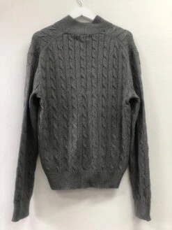 Men's Grey Cable-Knit Sweater -Gunsn Styles Men sGreyKnitSweater