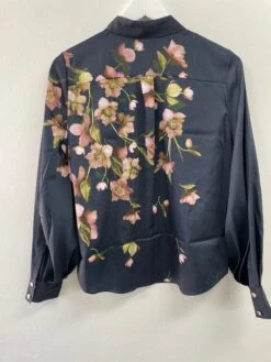 Laniie Arboretum Floral Print Navy Blouse -Gunsn Styles NavyLaniieLSBlouse