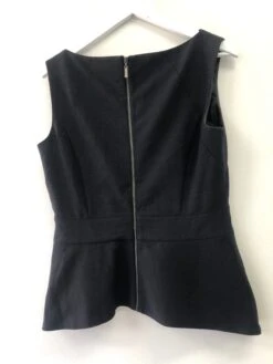 Navy Peplum Sleeveless Top -Gunsn Styles NavyPeplumSleevelessTop