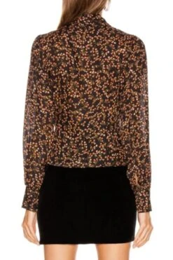 High Neck Top - Persimmon Multi -Gunsn Styles NicholasHighNeckTop PersimmonMulti