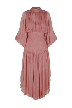 Olympia Long Sleeve Open Back Midi Dress