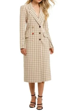 Checker Coat - Fawn