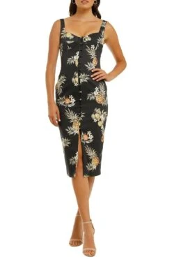 Pinacolada Midi Dress - Black