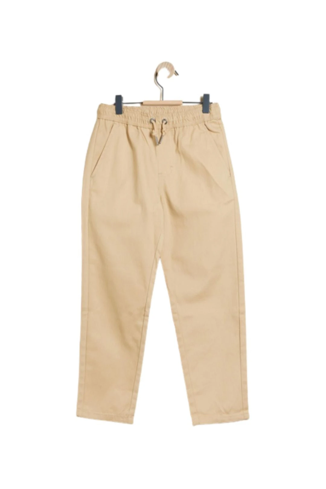 Solid Strip Beige Drawstring Pant 1 Solid Strip Beige Drawstring Pant