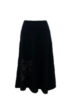 Winter A Line Embroidered Skirt