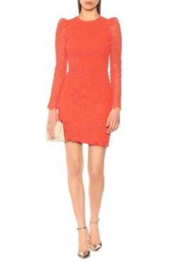 Mae Lace Mini Dress -Gunsn Styles RebeccaVallance MaeLaceMiniDress Orange 2
