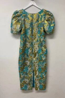 Scarlett Blue And Gold Midi Dress 8 Scarlett Blue And Gold Midi Dress -Gunsn Styles ReignScarlettBlueandGoldMidiDress 2