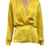 Yellow Silk Top