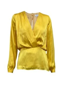 Yellow Silk Top