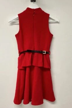 Girls Red High Neck Dress -Gunsn Styles ReviewGirlsRedHighNeckDress 1