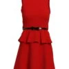 Girls Red High Neck Dress