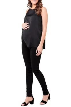 Asymmetric Nursing Top - Black