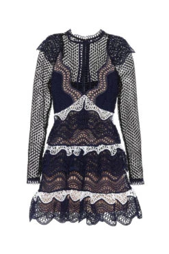 Wave Guipure Mini Dress