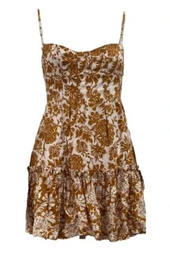 Vitora Corded Tiered Mini Dress