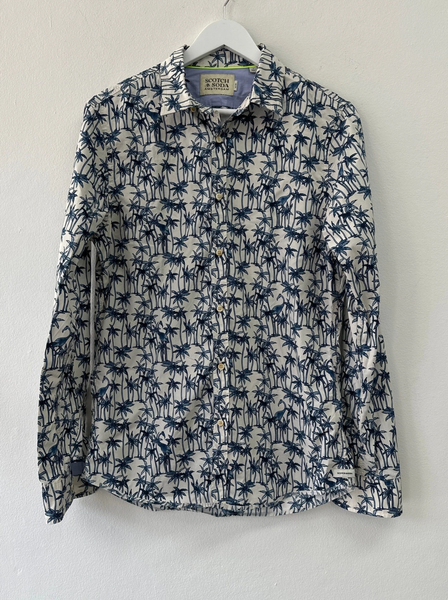 Men's Slim Fit Printed Poplin Shirt 2 Men's Slim Fit Printed Poplin Shirt - Image 2