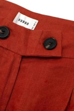 Rising Sun Wide Leg Linen Pant - Rust -Gunsn Styles SubooRisingSunWideLegLinenPant Rust