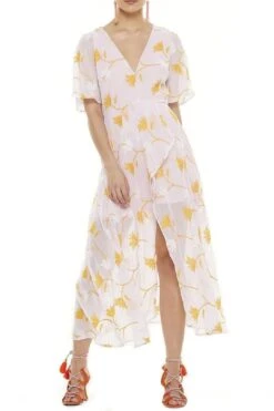 Hey Baby Embroidery Midi Dress