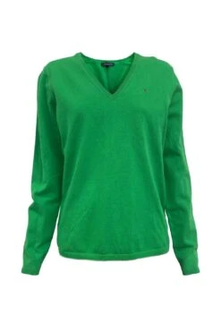 Classic V Neck Sweater Green