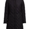 Navy Quilted Sherpa Coat