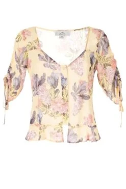 Stevie Sweetheart Blouse - Lemon Blossoms