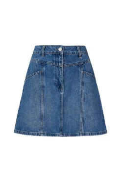 Seam Detail Denim Mini Skirt