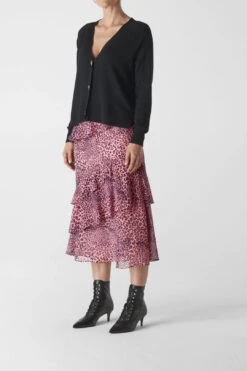 Simba Stripe Print Skirt - Pink Multi -Gunsn Styles WhistlesSimbaStripePrintSkirt PinkMulti 2
