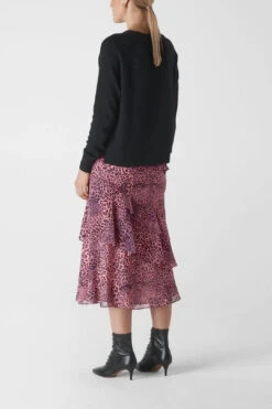 Simba Stripe Print Skirt - Pink Multi -Gunsn Styles WhistlesSimbaStripePrintSkirt PinkMulti 3