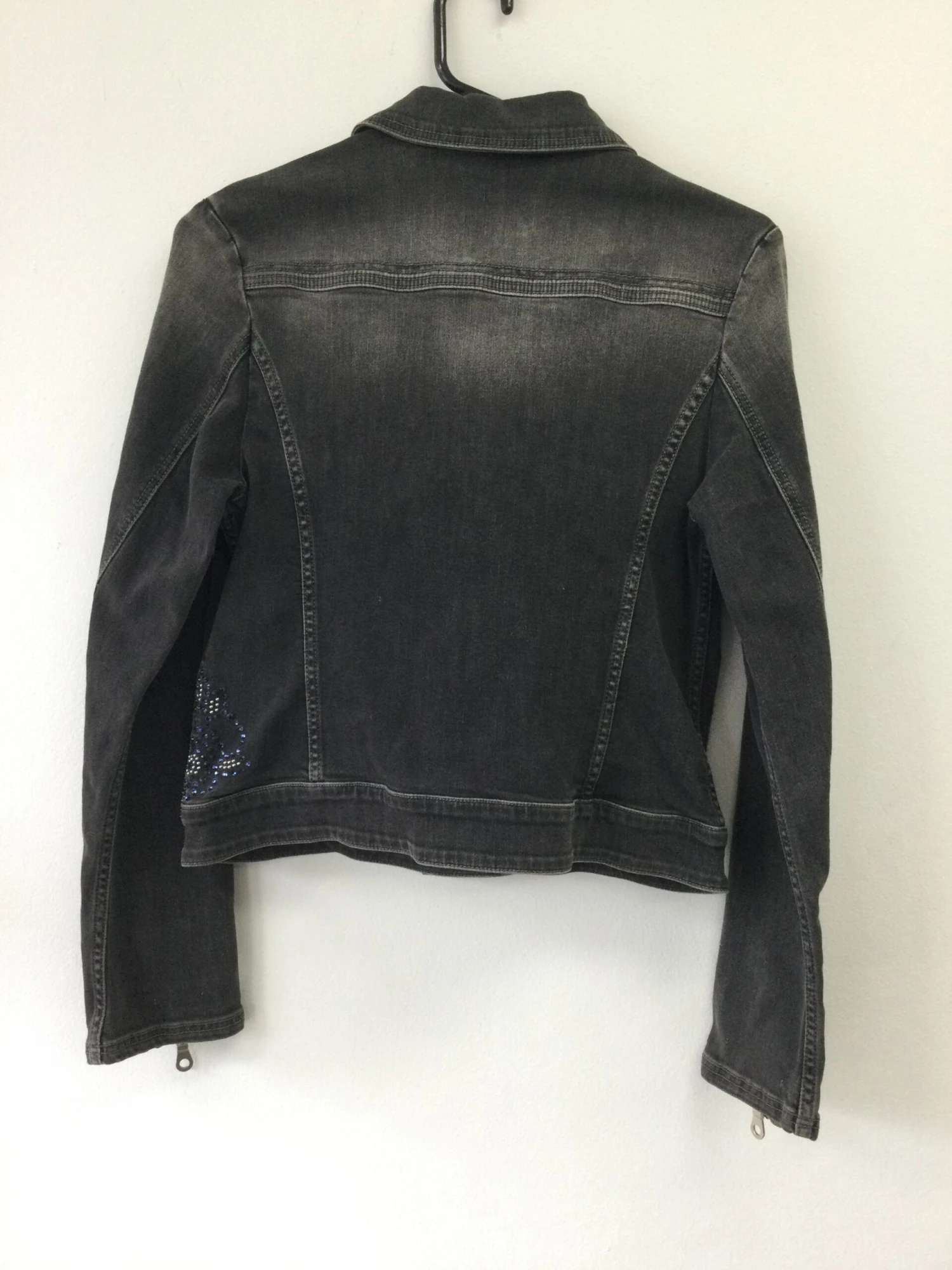 Distressed Black Denim Jacket 2 Distressed Black Denim Jacket - Image 2