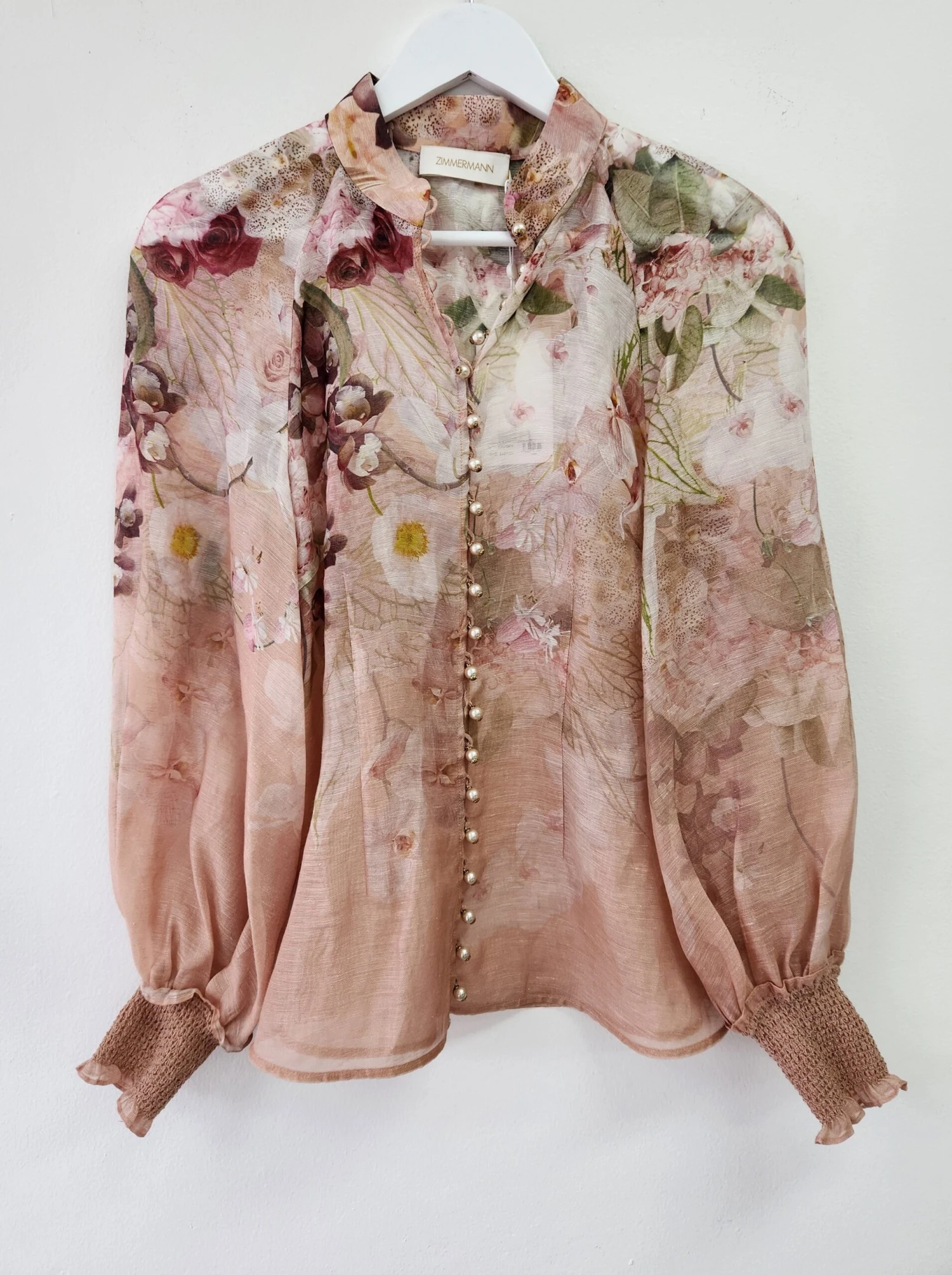 Blush Dancer Floral Organza Blouse 2 Blush Dancer Floral Organza Blouse - Image 2